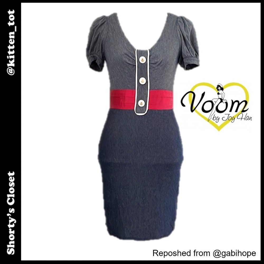 🚫SOLD🚫 GUC! Pin up-style dress with a nautical touch